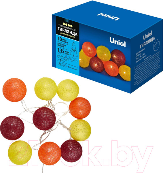 Изображение товара Светодиодная гирлянда Uniel ULD-S0135-010/STB/2AA / UL-00008668