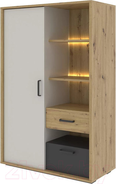 Изображение товара Тумба НК Мебель Kubo КМ-90 / 71705625 (артизан/черный/серый)