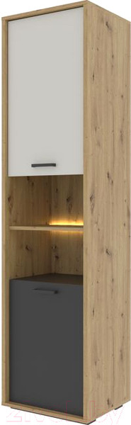 Изображение товара Шкаф-пенал НК Мебель Kubo ШК-50 / 71705627 (артизан/черный/серый)