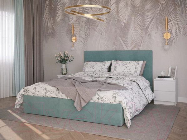 Изображение товара Каркас кровати НК Мебель Соната 90x200 / 72306384 (велюр мята)