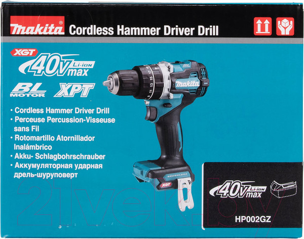 Изображение товара Профессиональная дрель-шуруповерт Makita HP002GZ