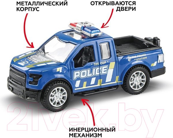 Изображение товара Автомобиль игрушечный Пламенный мотор Полиция / 870813