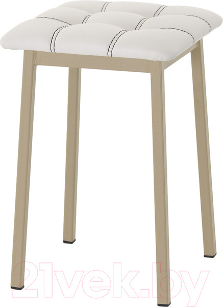 Изображение товара Табурет AMC Comfort 7К10.12 (кожзам белый/капучино)