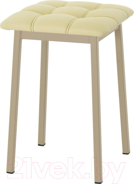 Изображение товара Табурет AMC Comfort 7К10.15 (кожзам светло-желтый/капучино)
