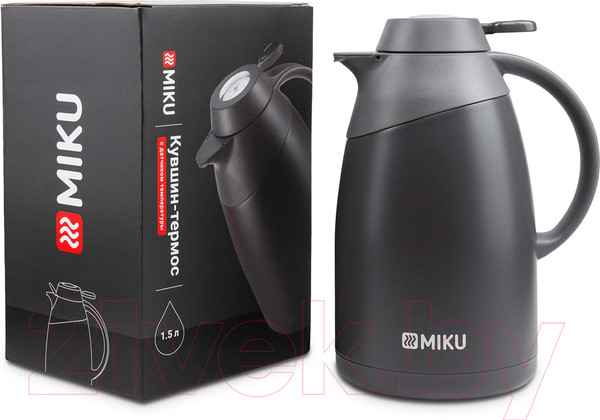 Изображение товара Термос-кувшин Miku TH-JG-1500G (1.5л, серый)