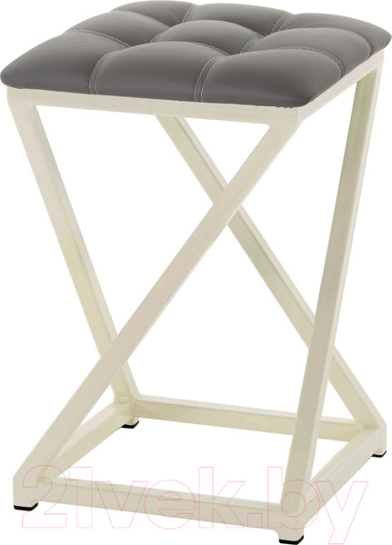 Изображение товара Табурет AMC Comfort 8К3.5 (кожзам графит/слоновая кость)