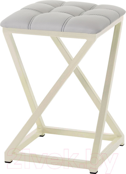 Изображение товара Табурет AMC Comfort 8К3.6 (кожзам серый/слоновая кость)