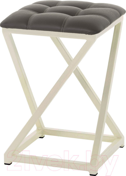 Изображение товара Табурет AMC Comfort 8К3.8 (кожзам серо-коричневый/слоновая кость)