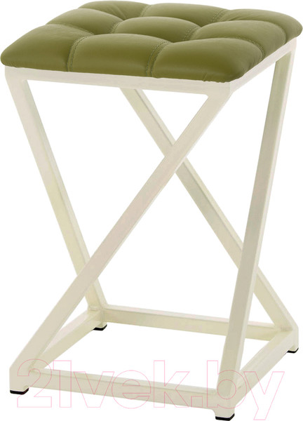 Изображение товара Табурет AMC Comfort 8К3.11 (кожзам оливковый/слоновая кость)