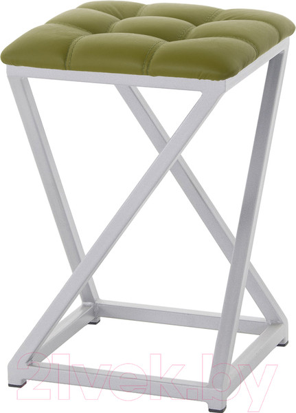 Изображение товара Табурет AMC Comfort 8К5.11 (кожзам оливковый/серебристый)