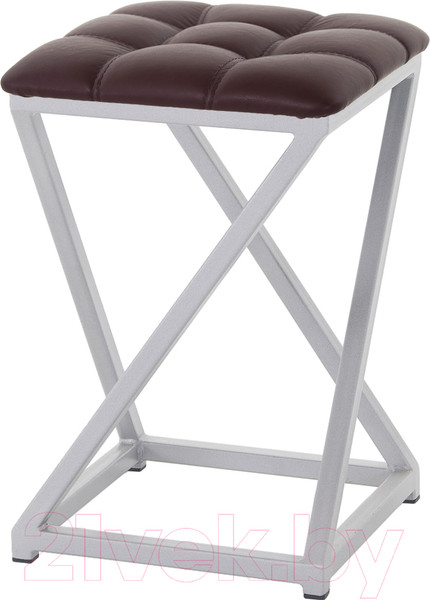 Изображение товара Табурет AMC Comfort 8К5.14 (кожзам бордо/серебристый)