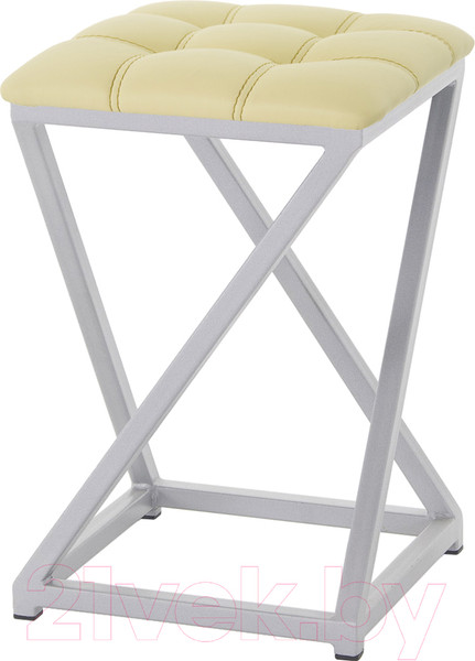Изображение товара Табурет AMC Comfort 8К5.15 (кожзам светло-желтый/серебристый)