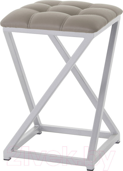 Изображение товара Табурет AMC Comfort 8К5.18 (кожзам латте/серебристый)