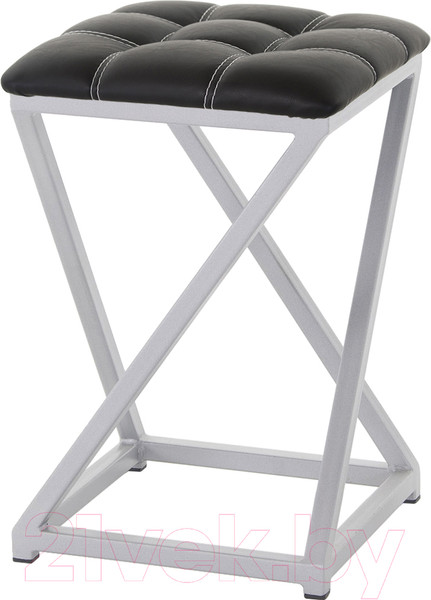 Изображение товара Табурет AMC Comfort 8К5.1 (кожзам черный/серебристый)