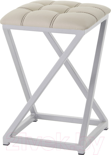 Изображение товара Табурет AMC Comfort 8К5.3 (кожзам бежевый/серебристый)