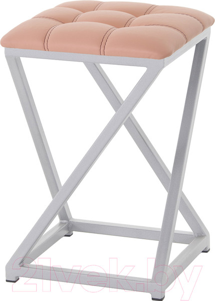 Изображение товара Табурет AMC Comfort 8К5.7 (кожзам коралл/серебристый)