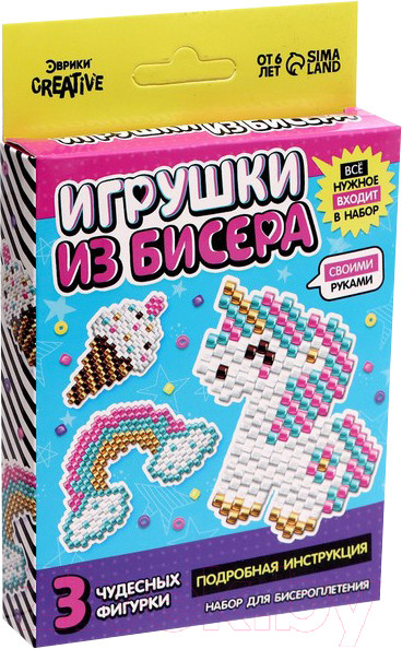 Изображение товара Набор для плетения Эврики Игрушки из бисера / 7999045