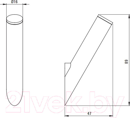 Изображение товара Крючок для ванной Deante Silia Titanium ADI D111