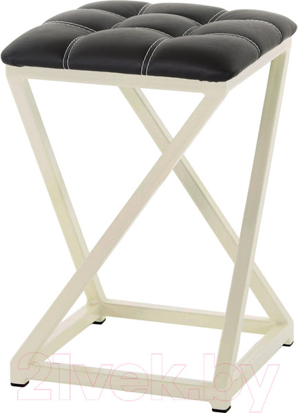 Изображение товара Табурет AMC Comfort 8К3.1 (кожзам черный/слоновая кость)