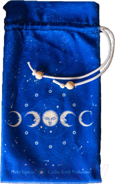 Изображение товара Мешочек для гадальных карт Gothic Kotik Production Для таро, рун. Триединая Луна