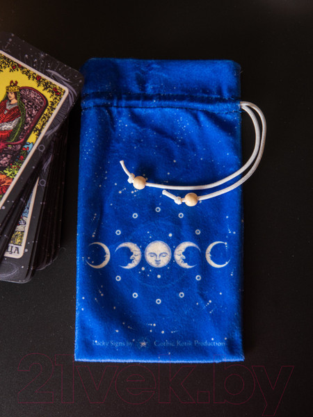 Изображение товара Мешочек для гадальных карт Gothic Kotik Production Для таро, рун. Триединая Луна