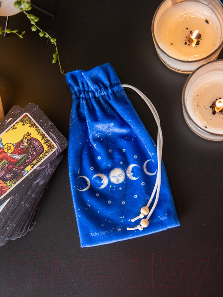 Изображение товара Мешочек для гадальных карт Gothic Kotik Production Для таро, рун. Триединая Луна