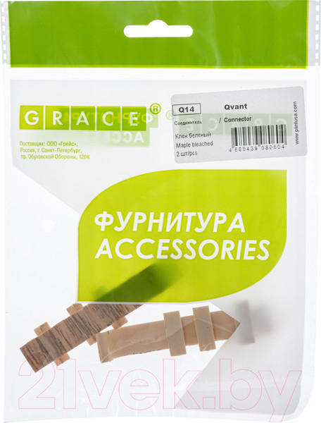 Изображение товара Соединитель для плинтуса Grace Q14 Клен беленый (2шт)