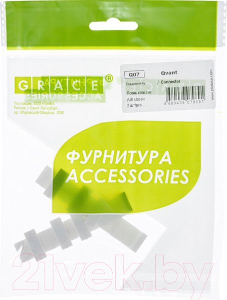 Изображение товара Соединитель для плинтуса Grace Q07 Ясень классик (2шт)