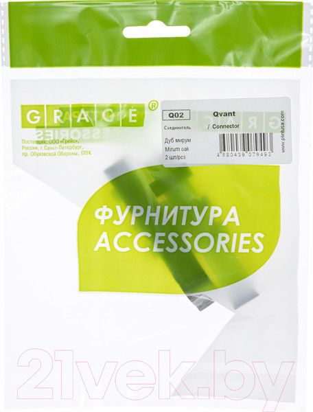 Изображение товара Соединитель для плинтуса Grace Q02 Дуб мирум (2шт)