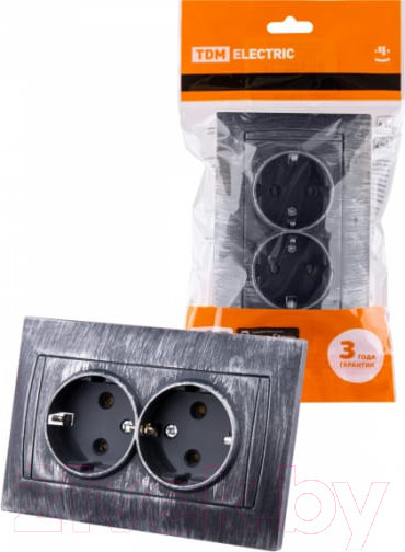 Изображение товара Розетка TDM Лама SQ1815-0654 (серебристый)