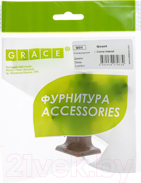 Изображение товара Уголок для плинтуса Grace Q05 Дикела Внутренний (2шт)