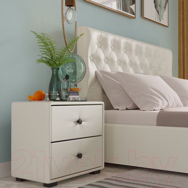 Изображение товара Прикроватная тумба НК Мебель Tango / 72306844 (белый кожзам)