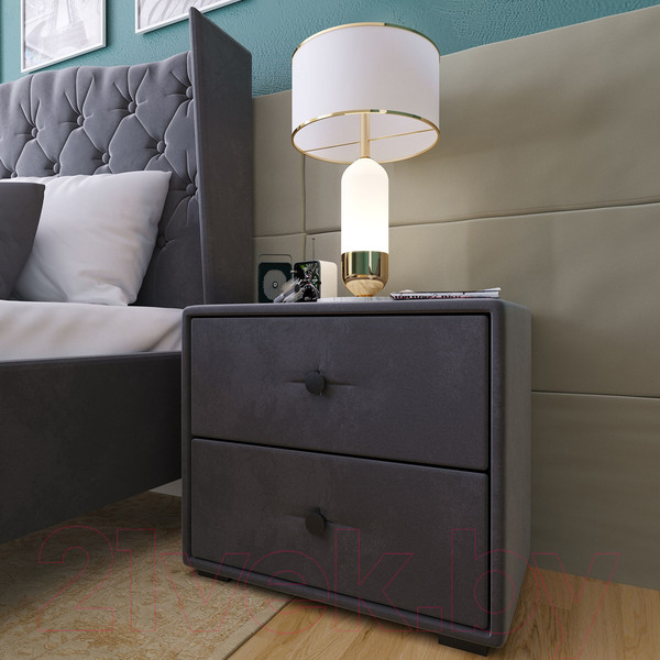 Изображение товара Прикроватная тумба НК Мебель Tango / 72306850 (велюр серый)