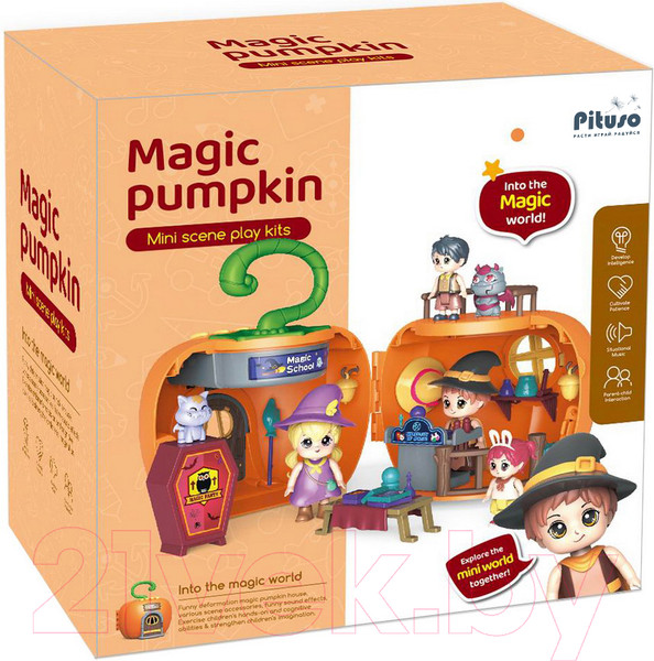 Изображение товара Кукольный домик Pituso Magic Pumpkin с куколками / HW22004974