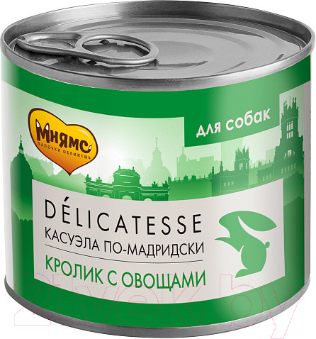 Изображение товара Влажный корм для собак Мнямс Касуэла по-мадридски кролик с овощами / 170838 (200г)