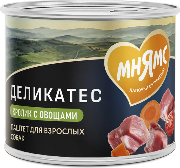 Изображение товара Влажный корм для собак Мнямс Касуэла по-мадридски кролик с овощами / 170838 (200г)