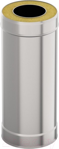 Изображение товара Труба дымохода Гефест Сталь 1.0м 150x220 AISI 430/430 0.8мм/0.5мм (К)