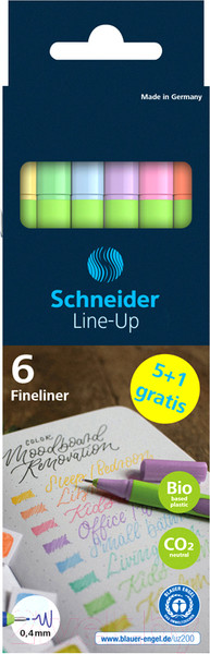 Изображение товара Набор капиллярных ручек Schneider Line-Up Pastel / 191085 (6цв)