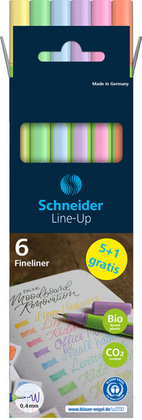 Изображение товара Набор капиллярных ручек Schneider Line-Up Pastel / 191085 (6цв)