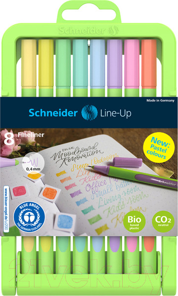 Изображение товара Набор капиллярных ручек Schneider Line-Up Pastel / 191088 (8цв)