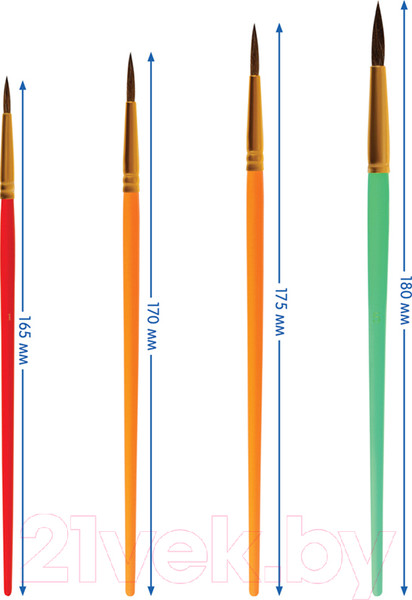 Изображение товара Набор кистей Мульти-пульти Пони круглые / SB_37587 (5шт)