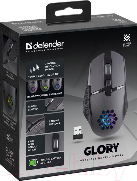 Изображение товара Мышь Defender Glory GM-514 / 52514 (черный)