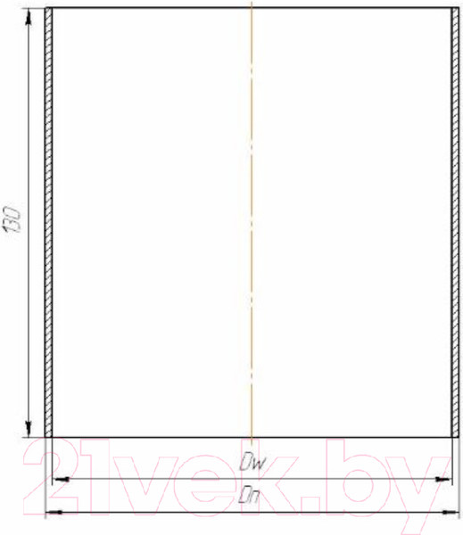 Изображение товара Гильза дымохода КПД С к/о 2мм-2.7мм ф120 (черный)