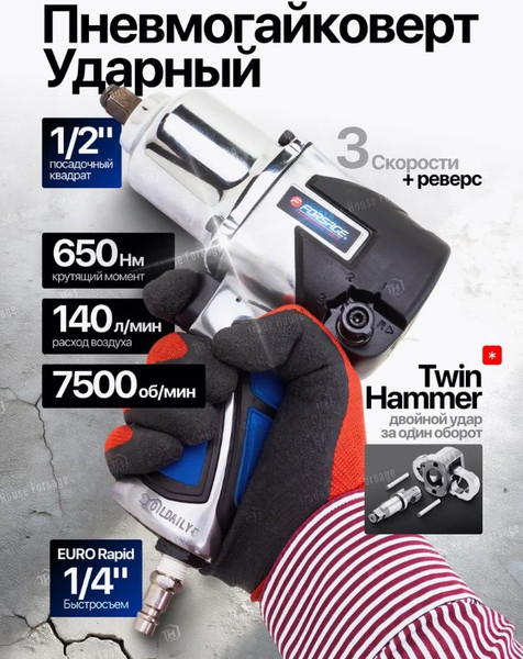 Изображение товара Набор пневмоинструмента Forsage F-RP7871-71 (50353)