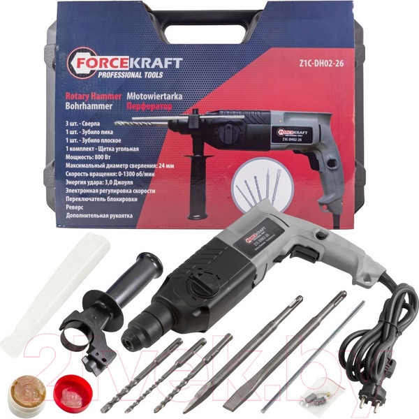 Изображение товара Перфоратор ForceKraft FK-Z1C-DH02-26 (51852)