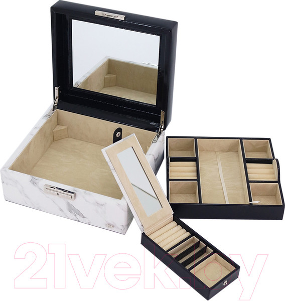 Изображение товара Шкатулка Jardin D'ete P6271B (белый мрамор)