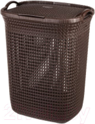 Изображение товара Корзина для белья El Casa Паола 640195 (коричневый)