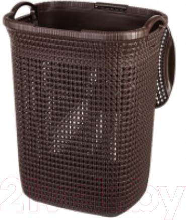 Изображение товара Корзина для белья El Casa Паола 640195 (коричневый)