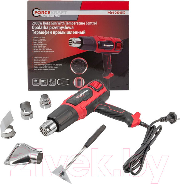 Изображение товара Строительный фен ForceKraft FK-HG60-2000LED(52345)
