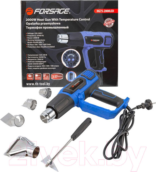 Изображение товара Строительный фен Forsage F-HG75-2000LED(52349)